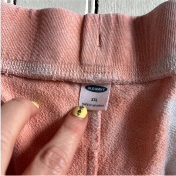Old Navy Sweat Shorts White Pink Blue Size XXL - Picture 5 of 6